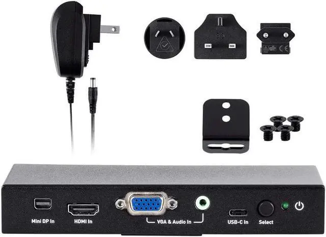 Alt view image 11 of 20 - Monoprice Blackbird 4K@60Hz Multi Video Input HDMI Converter, Mini DisplayPort, HDMI, VGA With 3.5mm Analog Audio, and USB Type-C Audio/Video Inputs