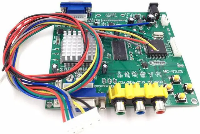 Alt view image 2 of 7 - Arcade Game RGB CGA EGA YUV to VGA HD Video Converter Board 1 VGA Single Output for CRT LCD PDP Monitor