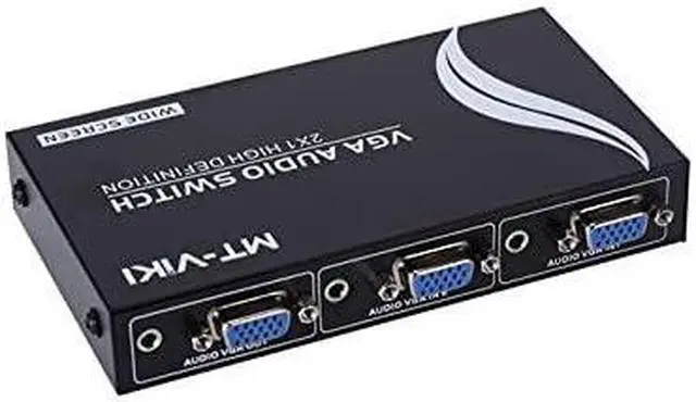 Main image of VGA Switch Video Audio Switcher Box (HDDB15 + 3.5mm) for PC Sharing (2 Port vga Switch with Audio)
