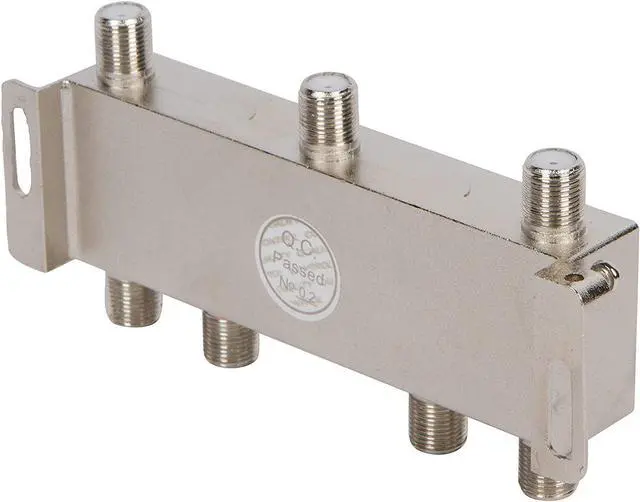 Alt view image 3 of 7 - BAMF 6 Way Coaxial Cable Splitter Bi-Directional Coax MoCA 5-2300MHz RG6 Compatible Nickel Plated Cable Splitter 2 Way Internet and TV Splitter Satellite Antenna Analog/Digital Connections
