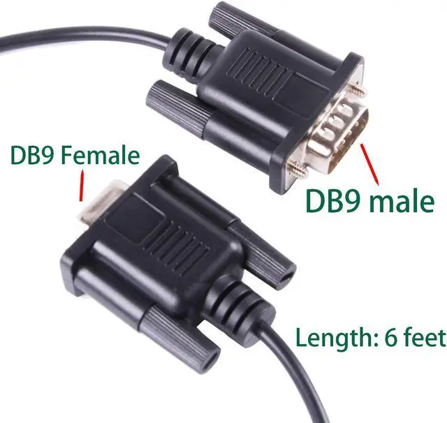 Alt view image 3 of 6 - DB9 Male to Female Cable for APC UPS 940 0024c SUA-1000ICH SUA-1500ICH Communication Cable Serial Kable