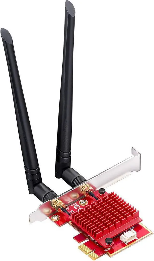 Main image of AX5400 Wireless WiFi 6 WiFi 6E PCIe Card for PC Bluetooth 5.2 AX210 2402+2402+574Mbps Speed Bluetooth 5.2/5/4.2/4.0 802.11ax/ac/a/b/g/n Windows 10/11 64-bit Only WE3000S V2