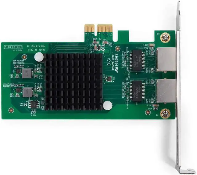 Alt view image 3 of 7 - 10/100/1000Mbps Gigabit Ethernet Network Interface Card (NIC) Dual Copper RJ45 Ports, with Intel 82576 Chip, Equivalent to Intel E1G42ET, PCIE 2.0 X1, Support Windows/Windows Server/Linux/VMware ESX