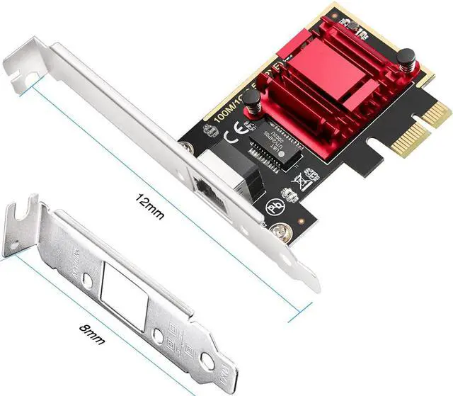 Alt view image 5 of 7 - Cudy 2.5Gbps PCI Express Network Adapter, 2.5GBase-T PCIe Card, RTL8125 NIC, Wake on LAN, Flow Control, Low Profile Bracket, Windows 11/10 /8/8.1/7, Windows Server 2012, 2008, Linux PE25