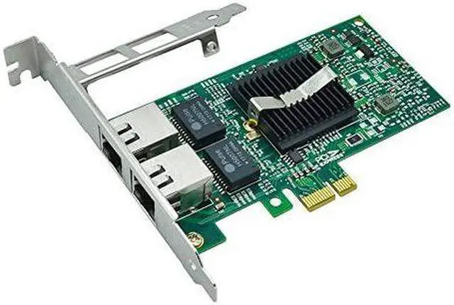 Alt view image 2 of 6 - Jeirdus for Intel 82576 Chip E1G42ET 1.25G Gigabit PCI Express 2.0 X1 Ethernet Converged Network Adapter (NIC), Dual RJ45 Copper Ports