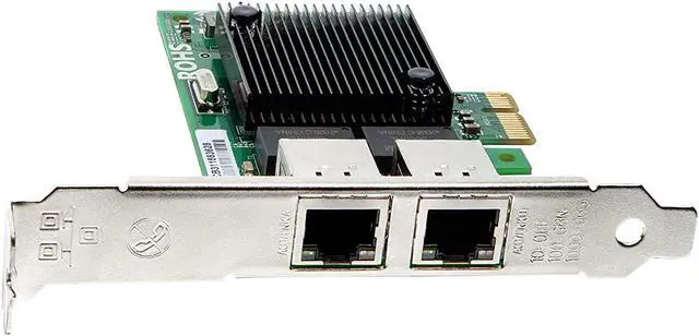 Alt view image 4 of 5 - 10/100/1000Mbps Gigabit Ethernet PCI Express NIC Network Card | with Intel 82571 Controller | Ethernet Server Converged Network Adapter | Dual RJ-45 Port | Support Windows Server/Freebsd/VMware/SLSE