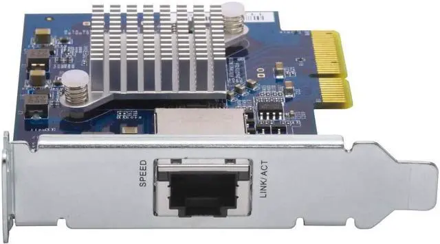 Alt view image 4 of 4 - QNAP QXG-10G1T Single-Port (10Gbase-T) 10GbE Network Expansion Card, PCIe Gen3 X4, Low-Profile Bracket Pre-Loaded, Low-Profile Flat and Full-Height Brackets are Included
