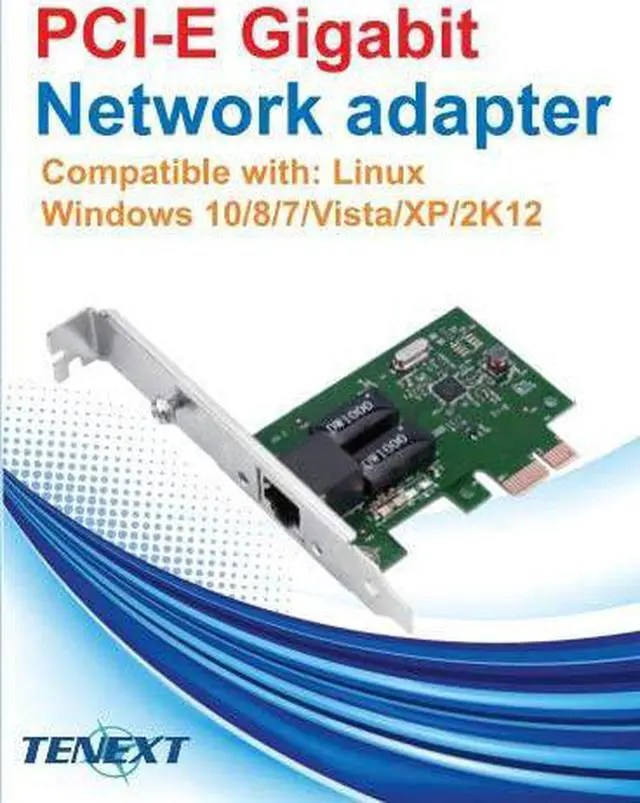 Alt view image 5 of 5 - Realtek Chipset Gigabit PCI Express Ethernet Network Interface Card with Low Profile Bracket (No Software))