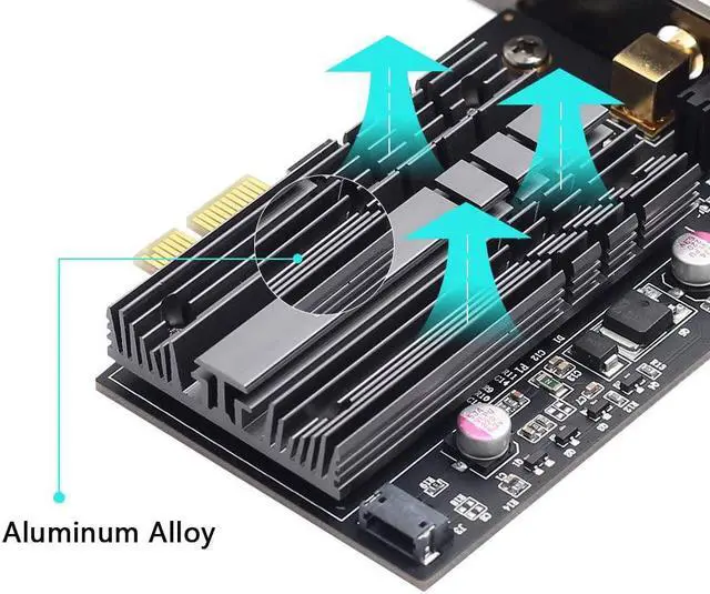 Alt view image 5 of 7 - WiFi 6 AX200NGW PCI-E WiFi Adapter Card PCIe Wi-Fi 6 802.11ax Card PC Internet Network Wireless PCI Card Next-Gen MU-MIMO 2x2 2.4GHz 5GHz BT 5.1 3000Mbps 11AX Miracast vPro AX200 OFDMA WiFi nic