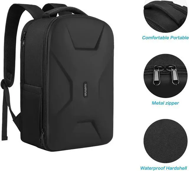Alt view image 3 of 7 - MOSISO 15.6-16 inch 35L Laptop Backpack with USB Charging Port for Women Men, Waterproof Hardshell Travel Business Computer Bag, Anti-Theft Daypack with Luggage Strap, Black