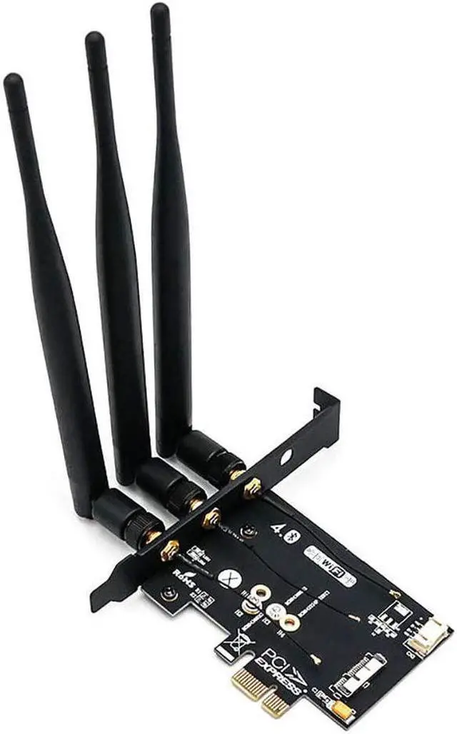 Main image of WiFi + Bluetooth 4.0 Card to PCI-E x1 Adapter Card PC/Hackintosh Without BCM943224PCIEBT2/bcm94360CS2/BCM943602CS (Black) (WiFi + Bluetooth 4.0)