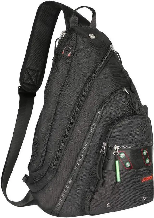 Main image of Larswon Sling Backpack, Sling Bag Laptop, Crossbody Bag Men, Shoulder Bags Black