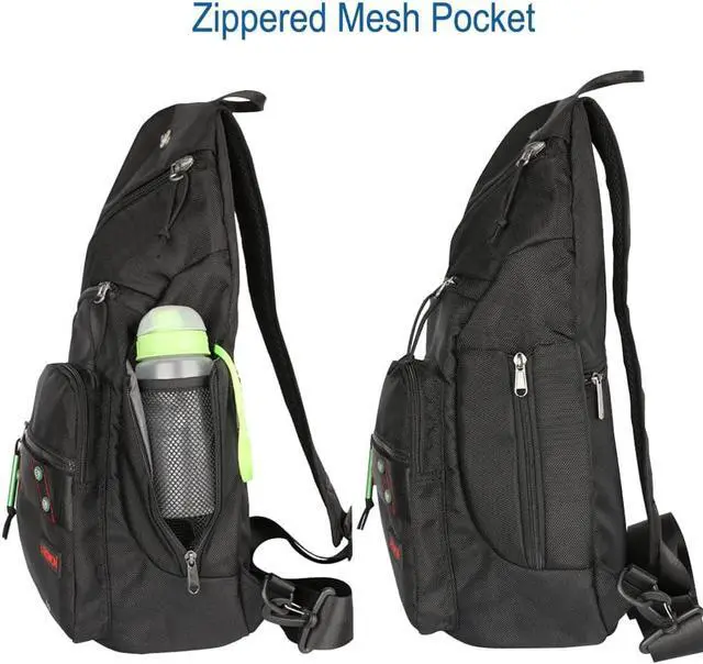 Alt view image 5 of 7 - Larswon Sling Backpack, Sling Bag Laptop, Crossbody Bag Men, Shoulder Bags Black