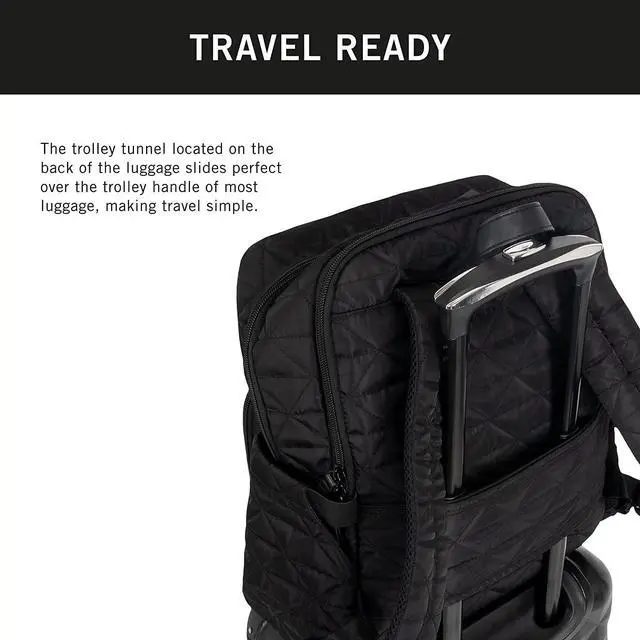 Alt view image 3 of 6 - Kenneth Cole REACTION Emma Women's Backpack 15" Laptop Bag for Work, High School, College, Travel, Black Diamond