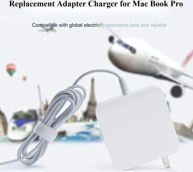 Alt view image 7 of 7 - Replacement for MacBook Pro Charger, 60W Magnetic L-Tip Power Adapter for Mac Book and Mac Book Pro 13-inch (Before Mid 2012 Models)