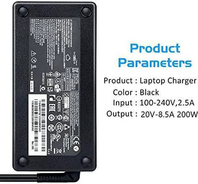 Alt view image 3 of 5 - 170W AC Adapter for Lenovo ADL170NLC2A ADL170NLC3A 45N0370 45N0372 45N0373 45N0374 45N0375 45N0487 45N0514 4X20E50574 36200321 ADL170NDC3A PA-1171-71 ADL170NCC3A Laptop Charger Power Supply Cord