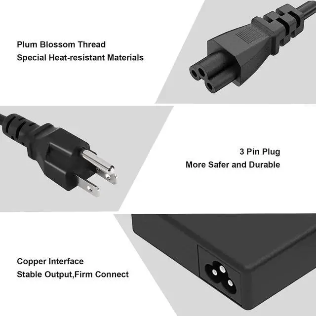 Alt view image 4 of 6 - 150W AC Adapter Charger for HP ZBook 15V G5 G6/15 G3 G4 G5 G6 Studio G3 G4 G5 G6 OMEN by HP Laptop 15 17 15-AX033DW 17-W033DX 15-AX250WM Pavilion Gaming 15 17 917677-003 917649-850 Power Supply Cord