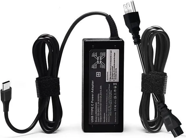 Main image of 65W USB-C Laptop Charger Compatible with  Laptop Charger Latutide 5000 7000/XPS 13 15 5420 5550 5530 7450 7420 2in1 9360 9350 Chromebook 3100 65W Watt Type C AC Power Adapter Cord