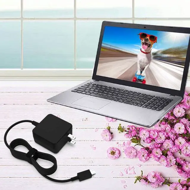 Alt view image 5 of 5 - 7.5Ft Laptop Charger Fit for Asus-Chromebook-Flip C100PA C100P C100 C100PA-DB02 C100PA-RBRKT03 C100PA-RBRKT07 Notebook PC UL Listed AC Adapter Power Supply Cord (Not Fit Type C)