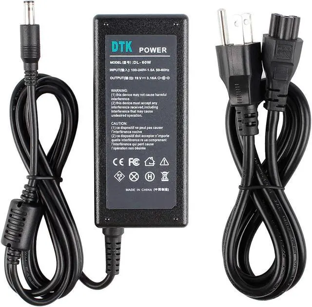 Main image of DTK 60W 19V 3.16A AC Laptop Adapter Charger for Samsung RV510 RV515 RV520 S3510 S3511 S3710 Power Cord Note: Connector Size: 5.5 X 3.0mm