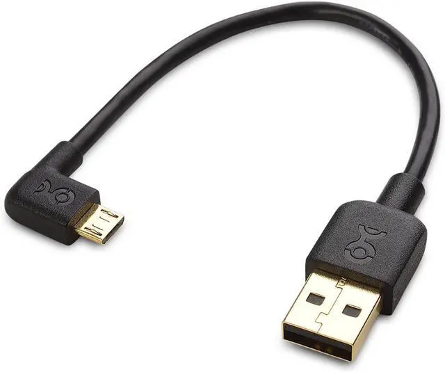 Alt view image 3 of 7 - Combo-Pack Right Angle USB Cable for TV Stick and Power Bank 6 Inches - 90 Degree USB to Micro USB Cable for  TV Stick and More