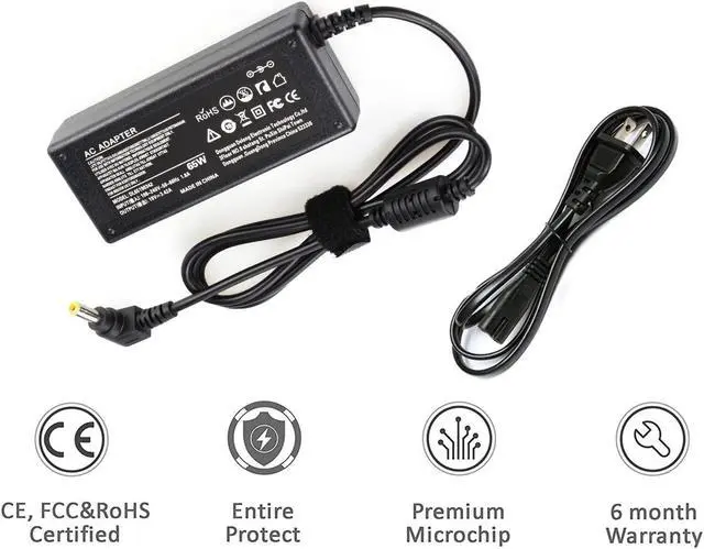 Alt view image 5 of 7 - 19V Power AC Adapter for HP-Pavilion 20" 21.5" 23" 23.8" 25" 27" IPS LED HD Display Monitor Series 27 27xw 27xi 27er 23es 27es 25 24ea 25xw 25bw 25xi 22cwa 23xi 23bw 20xi Power Cord Charger