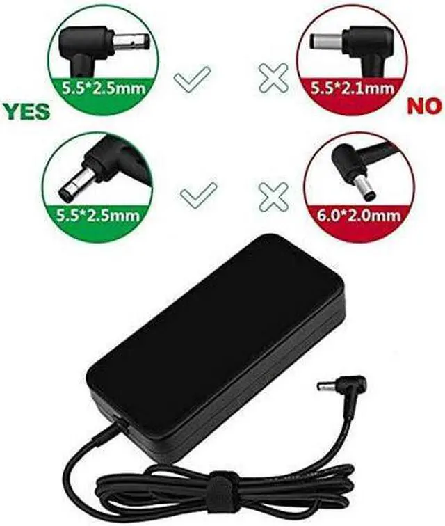 Alt view image 2 of 4 - 120W AC Adapter Compatible Asus Laptop Charge A15-120P1A PA-1121-28 ROG GL551J GL552VW GL553V GL752VW GL753VE N550JK N550JX ZX53VW FX53VD G56JK N56JR N56JN VivoBook Q550 Q550L X550 X750J X750JA Laptop