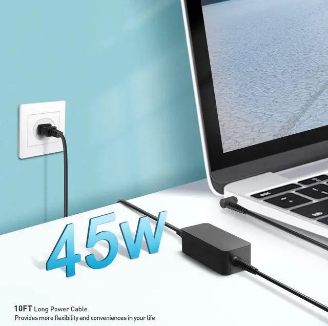 Alt view image 7 of 7 - 45W Laptop Charger Fit for HP 14m Touch 14-dkxxxxx 14-bxxxxx 14-axxxx 14-dq1xxx 14s-dqxxx 14-ax0xxx 14m-dhxxx 19.5V 2.31A Power Supply Adapter Cord