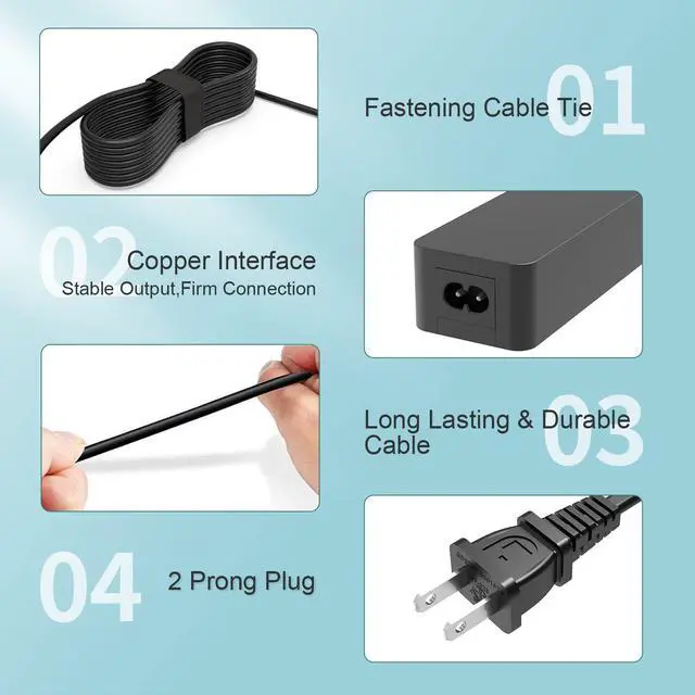 Alt view image 4 of 7 - 45W AC Charger Fit for HP Probook X360 430-G7 435-G7 435-G8 445-G7 445-G8 455-G7 455-G8 470-G7 470-G8 Laptop PC Notebook Power Supply Adapter Cord