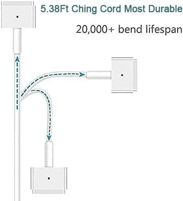 Alt view image 4 of 7 - Compatible with Mac Book Pro Charger, AC 85W T-Type Magnetic Replacement Power Adapter for 13/15/17-After Mid 2012