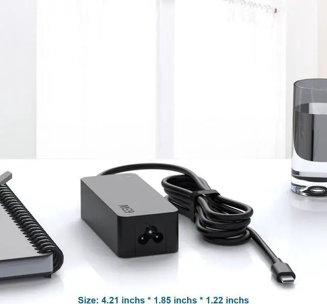 Alt view image 4 of 7 - 65W 45W Type USB C Charger Fit for Dell Latitude 7420 5420 5520 7410 7320 5320 5285 5290 7212 7275 7390 7389 7370 XPS 9370 9250 9305 9365 Chromebook 3100 3400 Laptop AC Power Adapter Supply Cord