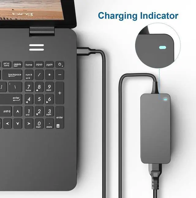 Alt view image 7 of 7 - 65W 45W Type USB C Charger Fit for Dell Latitude 7420 5420 5520 7410 7320 5320 5285 5290 7212 7275 7390 7389 7370 XPS 9370 9250 9305 9365 Chromebook 3100 3400 Laptop AC Power Adapter Supply Cord