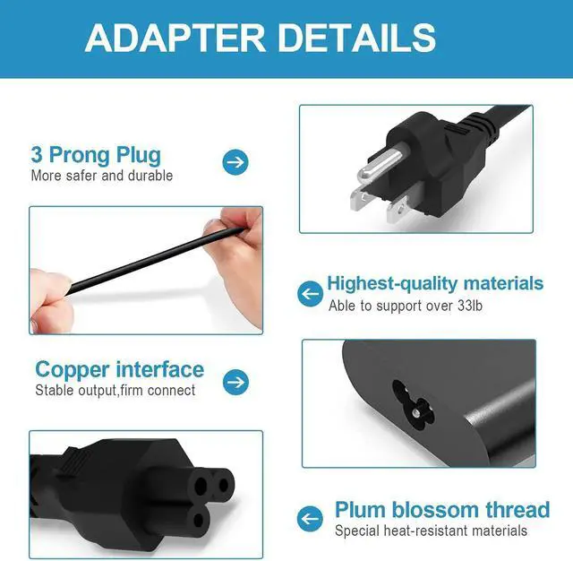 Alt view image 4 of 5 - 130W USB C Charger Fit for Dell-XPS 15 9500 9700 9575 T4V18 Laptop Type-C Power Supply Adapter Cord