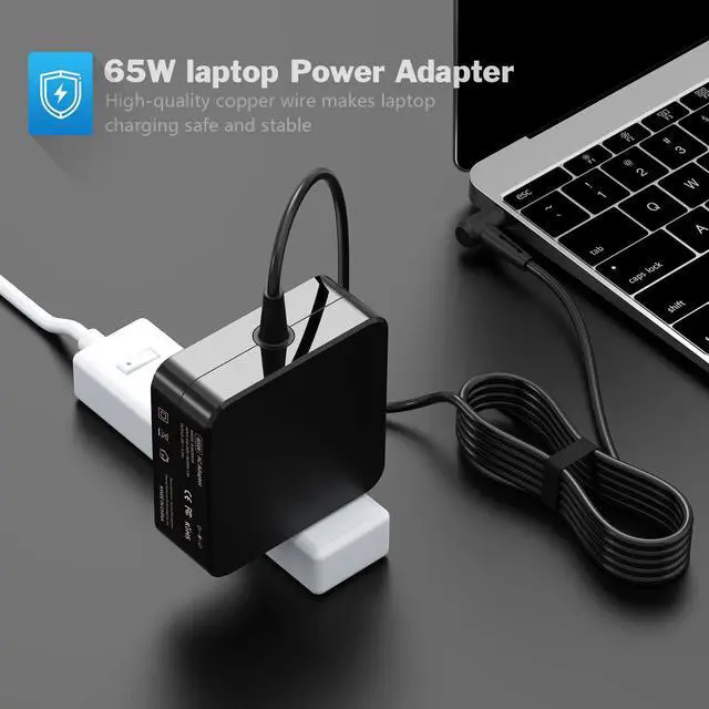 Alt view image 6 of 7 - 45W 33W Laptop Charger for Asus UX330 UX330U UX360 UX360C X553M Q302 Q302L Q302LA Q302U Q302UA Q303 Q303U Q303UA Q304 Q304U Q304UA Q503 ZenBook Ac Adapter Power Supply Cable 19V 2.37A