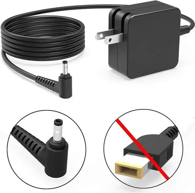 Alt view image 2 of 5 - AC Adapter Charger Fit for Lenovo IdeaPad Slim 1 1-14AST-05 1-14IGL05 1-14ADA05 1-11AST-05 1-11IGL05 1-11ADA05 L3-15IML05 Touch Laptop Power Cord Supply UL Listed 45W