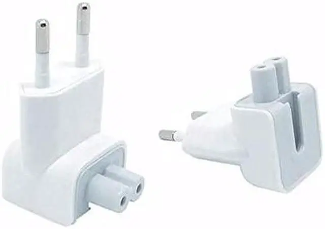 Main image of 2 Pack US to Europe Plug Converter Travel Charger Adapter Wall Outlet EU European Connector Duck Head for MacBook Mac Pro MBA Retina MagSafe Apple Phone Pad Tablet Mini Air Power Brick