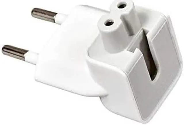 Alt view image 7 of 7 - 2 Pack US to Europe Plug Converter Travel Charger Adapter Wall Outlet EU European Connector Duck Head for MacBook Mac Pro MBA Retina MagSafe Apple Phone Pad Tablet Mini Air Power Brick