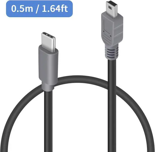 Alt view image 6 of 7 - USB C to Mini USB OTG Cable USB C Male to Mini USB C Male On-The-go Data Convertor Adapter OTG Cable for MacBook iMac Pro Chromebook Pixel(Grey & Black) (20 inch/50 cm)