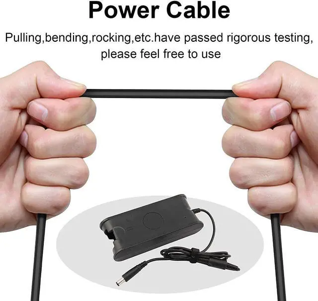 Alt view image 6 of 7 - 65W AC Power Charger Adapter for Dell HA65NS1-00 LA65NS0-00 HA65NS5-00 HA65NS5-XX 09RN2C PA-12 PA-2E Supply Cord