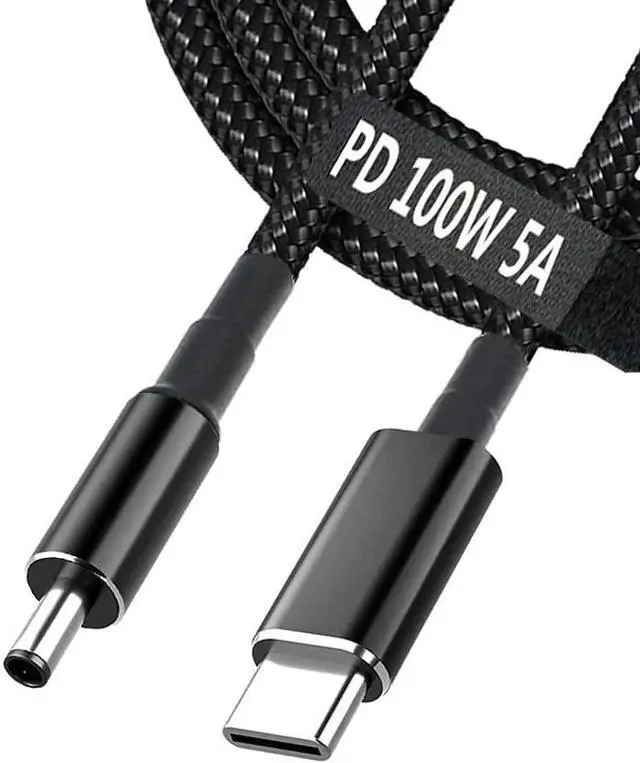 Main image of USB C to 4.5mm Laptop Charging Cable Adapter Male Type C to DC 4.5 x 3.0mm Converter Braided 6.5ft Fast 100W PD Power Charger Supply Cord for Vostro 12 17 11 XPS 14 3000 7000 5000 13 15 Inspiron Dell
