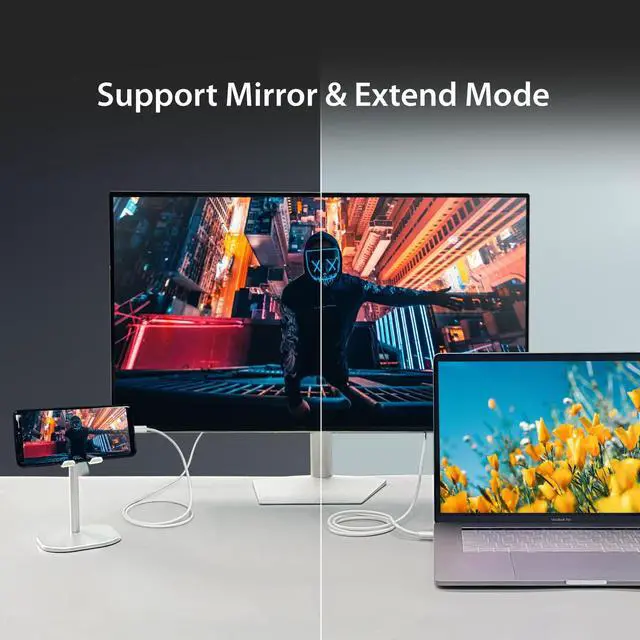 Alt view image 5 of 6 - USB-C to DisplayPort Cable - 4K@144Hz, 3.9ft, Type C to DP Cable, Compatible with iPhone 15 Pro/Max, MacBook Pro/Air, iPad Pro, XPS, Thunderbolt 4, USB 4 (JCA141)