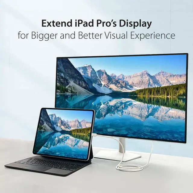 Alt view image 4 of 6 - USB-C to DisplayPort Cable - 4K@144Hz, 3.9ft, Type C to DP Cable, Compatible with iPhone 15 Pro/Max, MacBook Pro/Air, iPad Pro, XPS, Thunderbolt 4, USB 4 (JCA141)