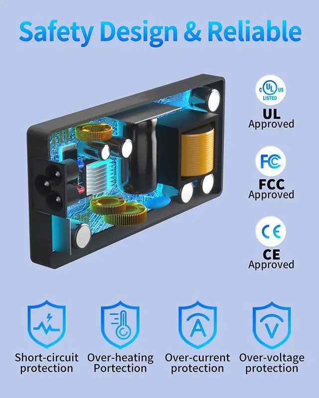 Alt view image 5 of 7 - ATHETRS 65W 45W Type C USB C Charger, Fast Chromebook Charger Compatible with Lenovo Thinkpad, HP Chromebook, Dell Latitude, Mac Book Pro, Acer Chromebook, Huawei Matebook, Samsung Oneplus Smart Phone