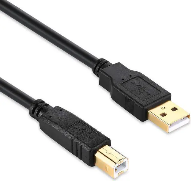 Alt view image 4 of 7 - USB 2.0 Printer Cable 25 FT USB Type A Male to B Male Printer Scanner Cord for HP, Canon, Lexmark, Epson, Dell USB a to b Cable and More (Black 25ft)