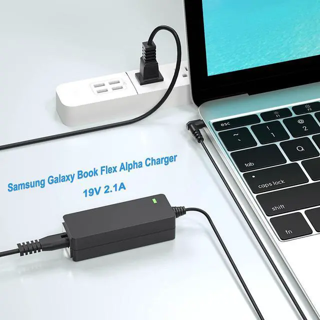 Alt view image 4 of 7 - 19V Charger for Samsung Galaxy Book Flex Alpha 13.3 NP730QCJ-K01US NP730QCJ-K02US, Flex 2 Alpha 13.3" NP730QDA-KB1US NP730QDA-KA1US Power Supply Cord 8.8FT (UL Listed)