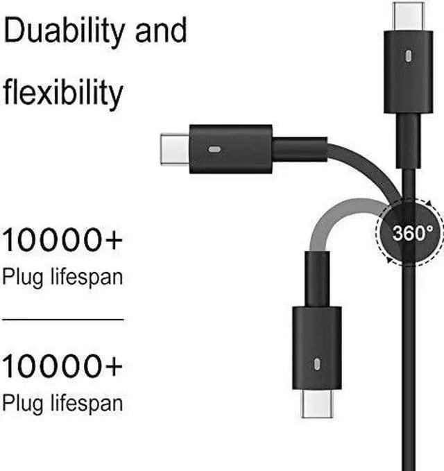 Alt view image 5 of 7 - 65W USB-C Type Charger Fit for Dell XPS 12 9250,XPS 13 9350 9360 9365 9370 9380, LA65NM170 HA65NM170,02YK0F Laptop Power Supply AC Adapter Cord