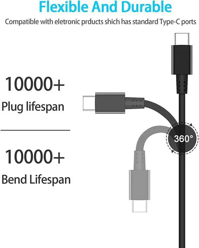 Alt view image 3 of 7 - Laptop USB C Charger for  ThinkPad 65 Watt 20V 3.25A Type-C USB AC Adapter ADLX65YDC2A ThinkPad X280 X380 X390 L390 E480 E580 E590 E495 T480 T490 x1 Carbon Power Adapter  Laptop Charger
