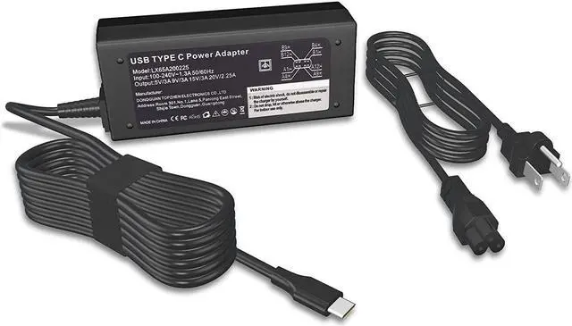 Main image of 45W USB Type C Charger for Lenovo Chromebook 100e 300e 500e C330 S330 C340 S340 ThinkPad T480 T480s T580 T580s E480 E580 GX20M33579 4X20E75131 Power Supply Cord