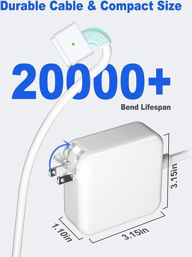 Alt view image 6 of 7 - ZHAOSHA Mac Book Pro Charger, 85W T-Tip Mac Book Air Charger with Fast Charging & Magnetic Connection, Replacement Power Adapter for Mac Book Pro & Air 13/15/17 Inch (After Mid 2012)