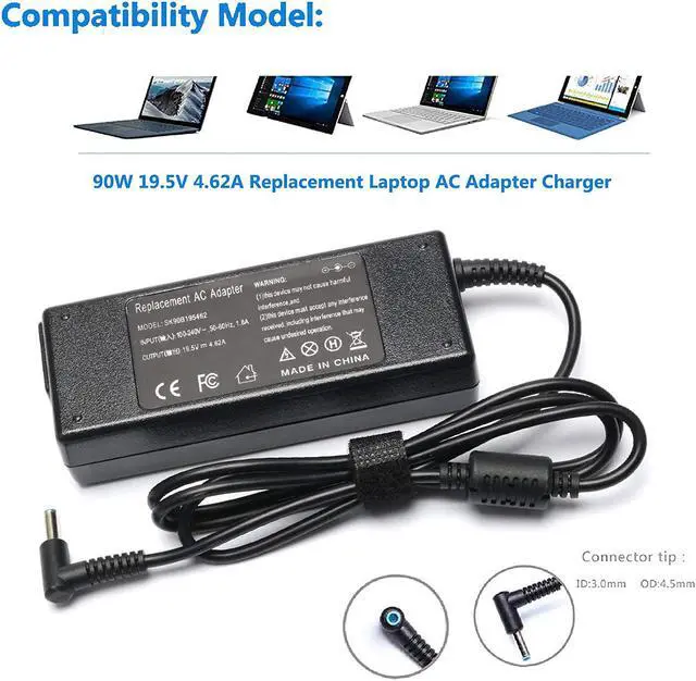 Alt view image 2 of 6 - BURFLO 90W 65W Laptop Charger for HP 15 17 Laptop 15-DW 15-CS 15-CH 15-DF 15-EB:15-DW0081WM 15-DW0037WM 15-DW0046NR 15-DW0083WM 15-DW1083WM 15-CS3075WM 15-CS3055WM 15-CS3065CL 15-CS0053CL 15-DW0XXX